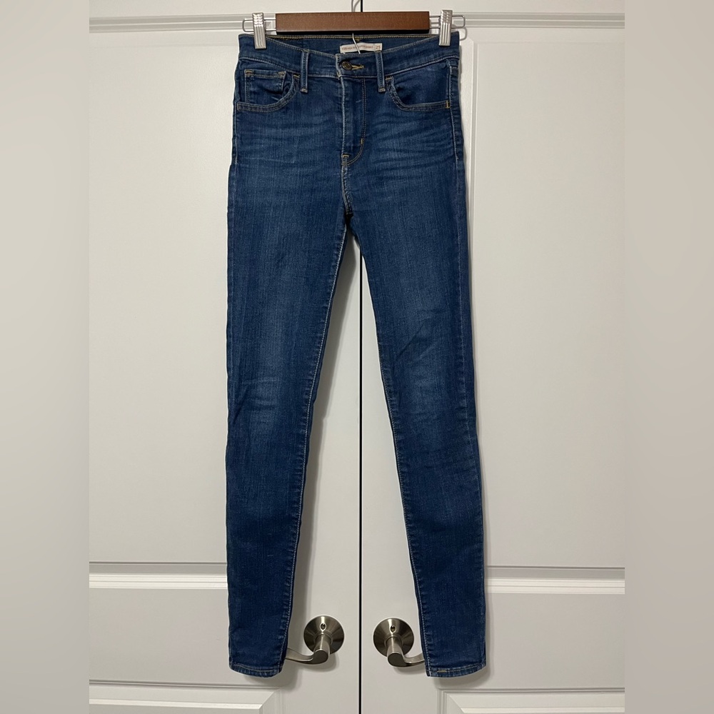 Levi's Dark High Rise Super Skinny Blue Women's Skinny Jeans